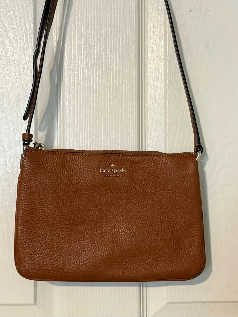 kate spade Brown Pebbled Leather Crossbody Bag